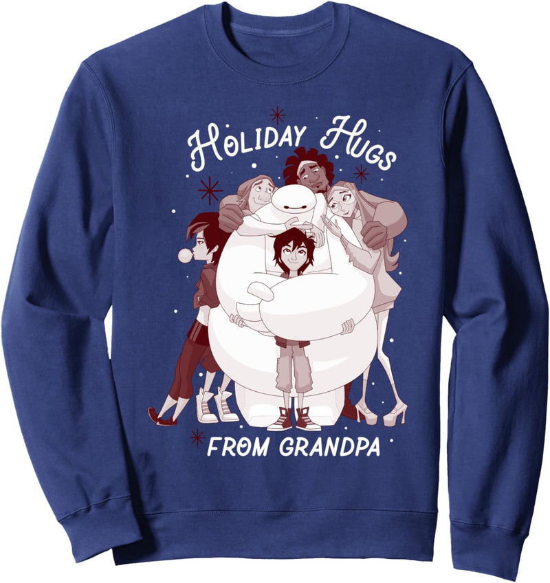 Disney Big Hero 6 Holiday Hugs From Grandpa Portrait Sweatshirt