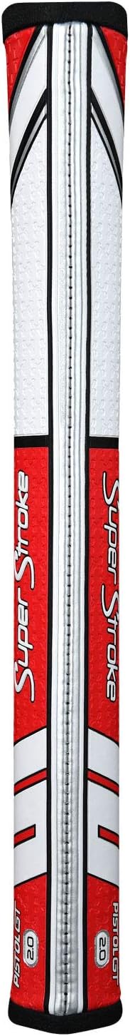 SuperStroke Traxion Pistol GT 2.0 Golf Putter Grip Rot/Weiss, Rot/Weiss