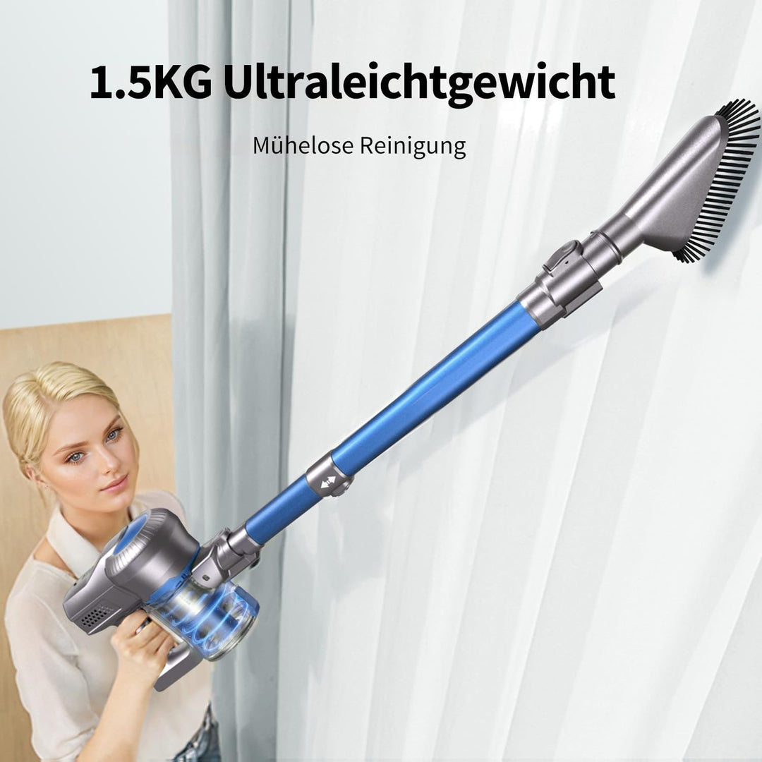 Kalado KCV500 Akku Staubsauger, 23kPa Saugleistung Ultraleichter Staubsauger Kabellos, 6-in-1 Handst