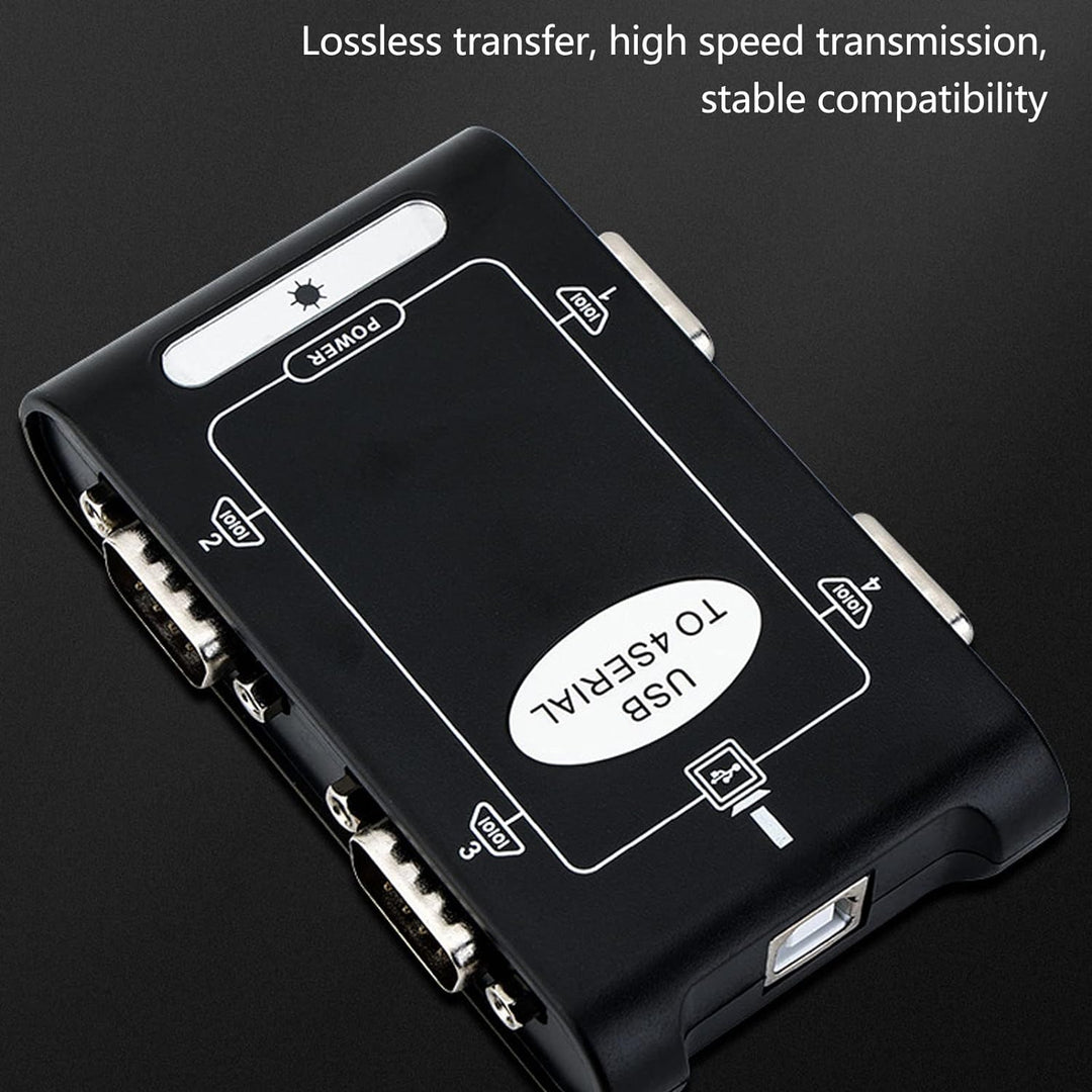 Lazmin112 USB-zu-Seriell-Adapter, 4 RS232-Ports COM-Reservierungskarten für Serielle Ports Kompakter