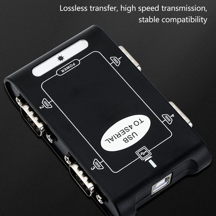 USB-zu-Seriell-Adapter, 4-Port-RS232-USB-zu-Seriell-Adapter-Hub COM Serial-Port-Karten für Laptops,
