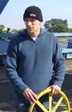 Leuchtfeuer Strickwaren Feinstrickmütze Föhr 306（anthrazit 100% Merinowolle, einfacher Umschlag，Made