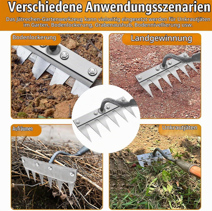 Gartenrechen, Mehrzweck Garten Unkraut Werkzeug, Unkrauthacke, Tragbare Unkraut Abzieher Werkzeug fü