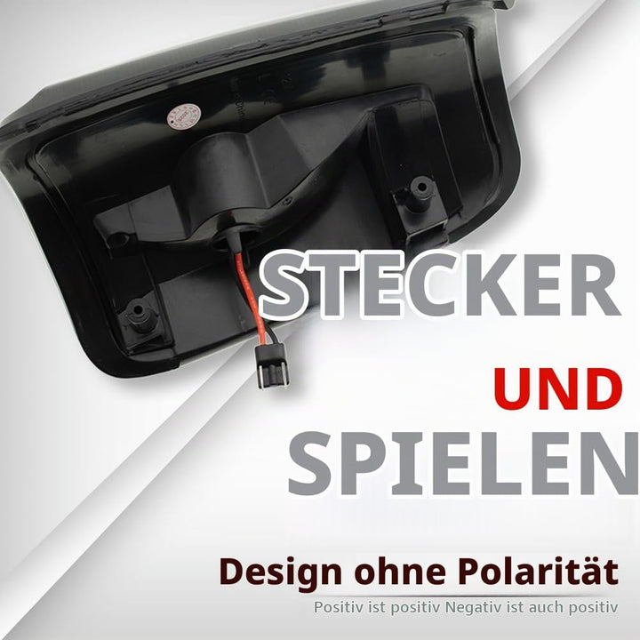 LED Spiegelblinker für Fo.rd Transit MK8 2014-2025, Rückspiegel Blinkleuchte für Wohnmobil, E-Prüfze