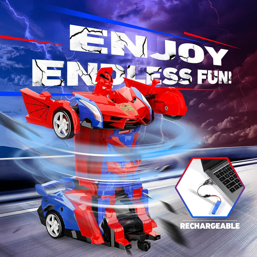 Braxel Ferngesteuertes Auto Transforming RC Spielzeug ab 3-12 Jahre, 2.4GHz Roboter Auto mit Fernbed