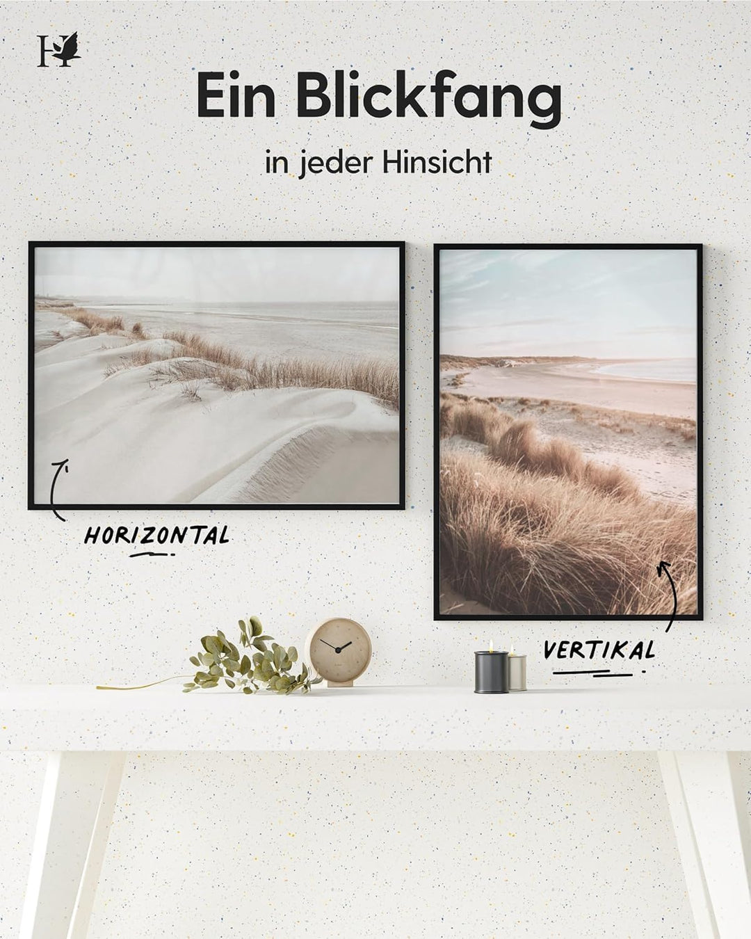 Heimlich® - Bilderrahmen - A2 42x59,4 cm, Eichenholz, Schwarz - Mittlerer Poster-Druckrahmen - Nur z
