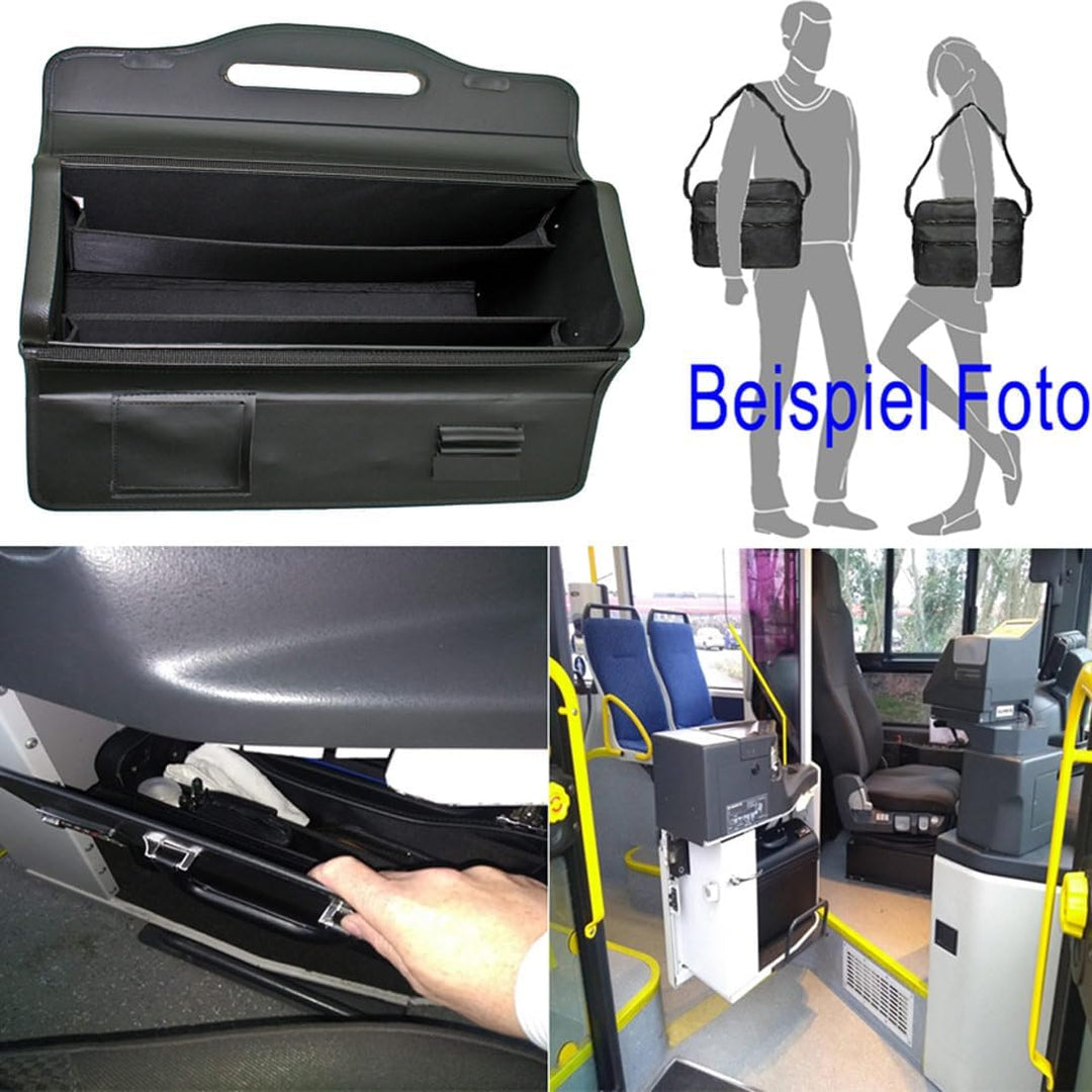 Pilotenkoffer, Schwarz, Handgepäck, 41 cm, 15 Liter, Kunstleder, Wasserfest, Abnehmbare Schulterriem