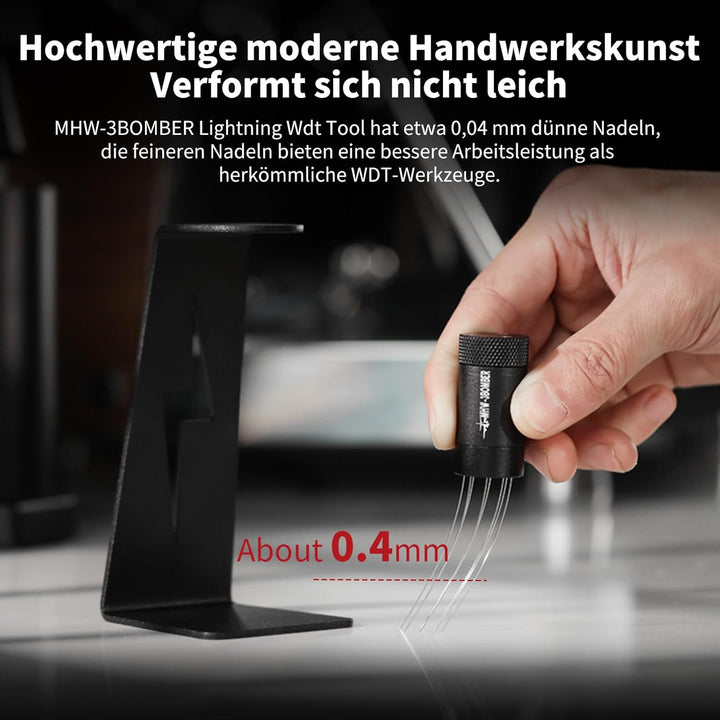 MHW-3BOMBER WDT Tool 2.0, Profi Espresso Distribution Tool, Kaffee Distributor 0.25mm mit Magnetisch
