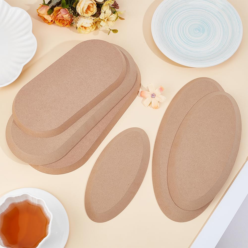 OLYCRAFT 6 Stück 6 Grössen Töpferformen Für Ton Keramik MDF Töpfertonformen Ovale Formwerkzeuge Plat