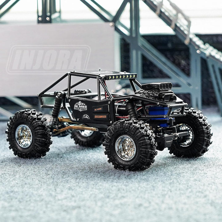 INJORA Rock Tarantula Nylon Buggy Karosserie Chassis Kit für TRX4M Upgrade 1/18 RC Crawler,grün, grü