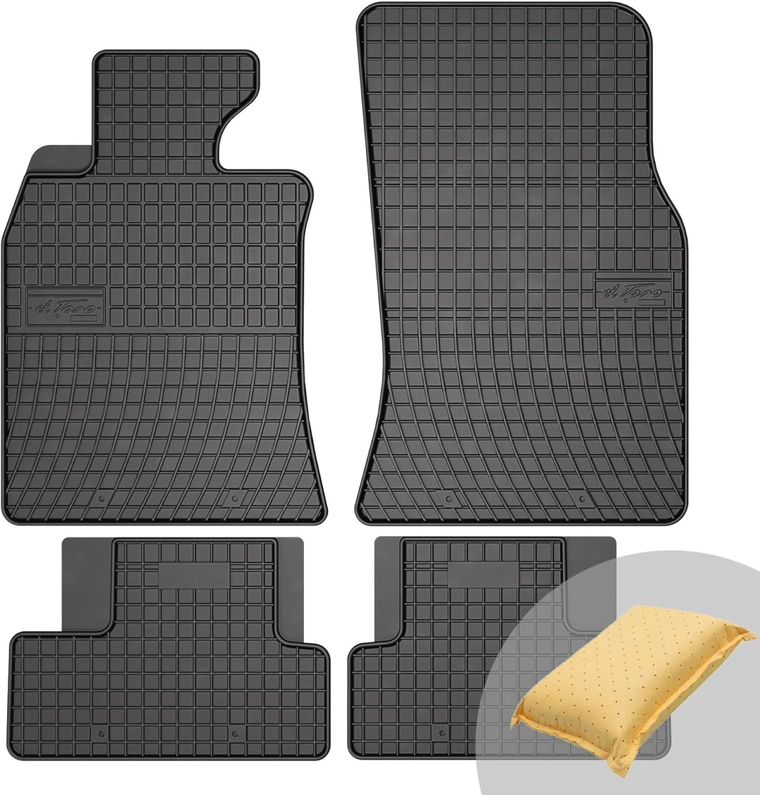 FROGUM EL Toro Gummimatten Ganzjähriges-Set von Autofussmatte Auto Fussmatten für Mini Cooper II 200