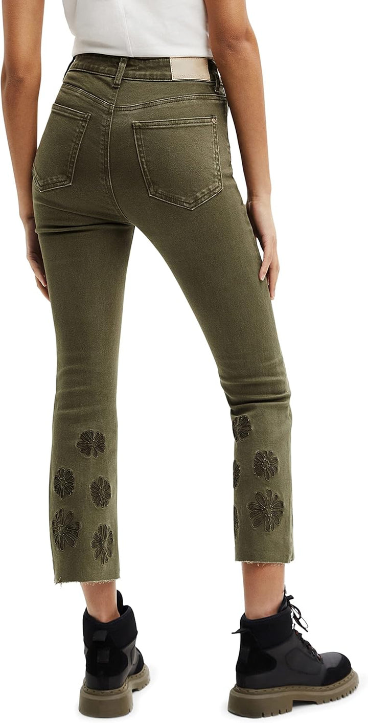 Desigual Damen Jeans 34 Grün, 34 Grün