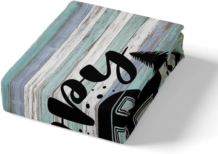 Camper Bettwäsche Set 220 x 240 Teenager Happy Camping Bettbezug rustikaler Bauernhaus Stil Skizzenz