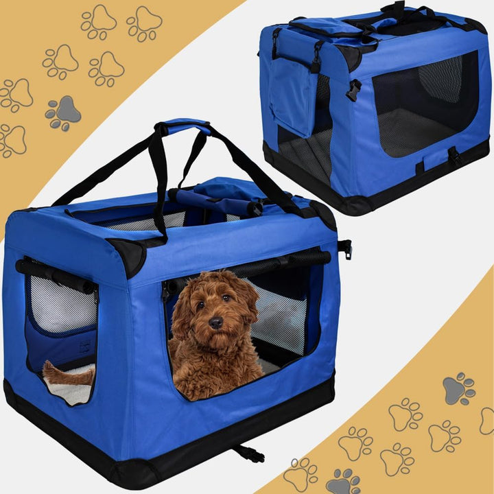 Faltbare Hundebox Transporttasche Transportbox Auto für Katze Hunde Grosse Kleine Box Bag Bed Decke