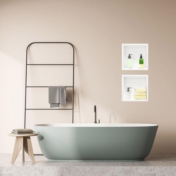 Wandnische Dusche,Wandnische Dusche Edelstahl,Wandnische Einzelregal Lagerung,Duschnische 30 * 30 *
