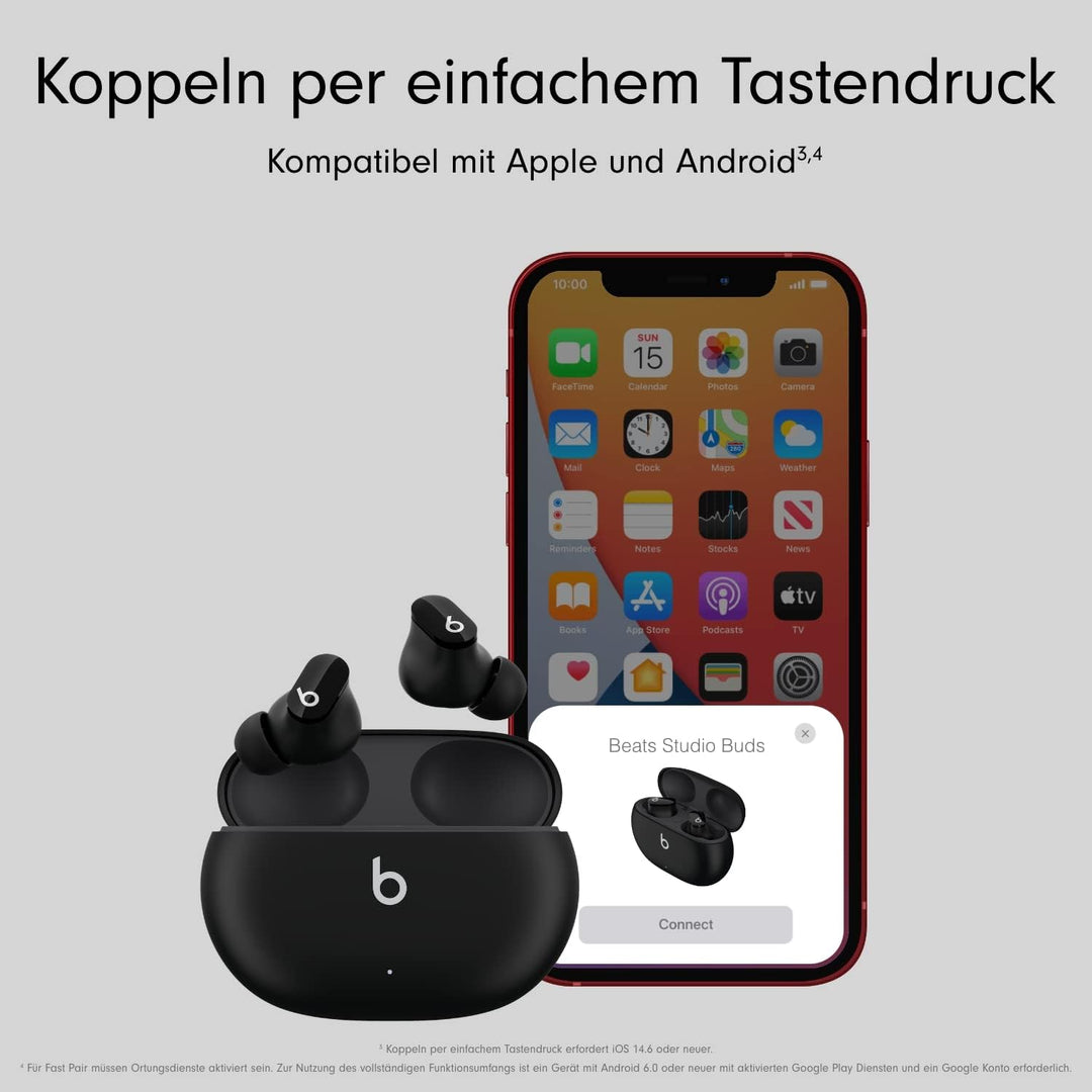 Beats Studio Buds – Komplett kabellose Bluetooth In-Ear Kopfhörer mit Noise-Cancelling – schweissbes