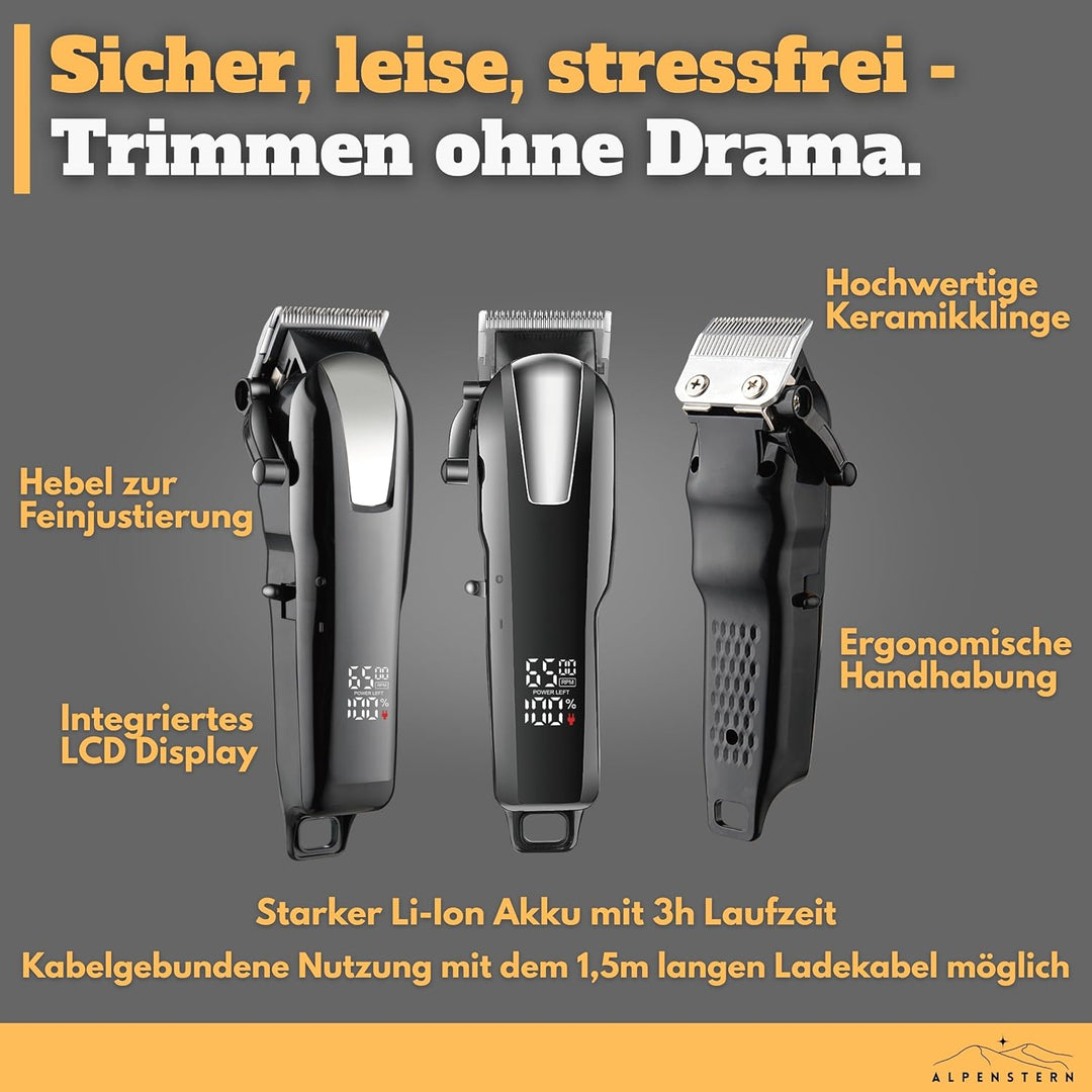 Hundeschermaschine - Leise Profi Schermaschine für Hund Katze Pferd dichtes Fell - Hundetrimmer Hund