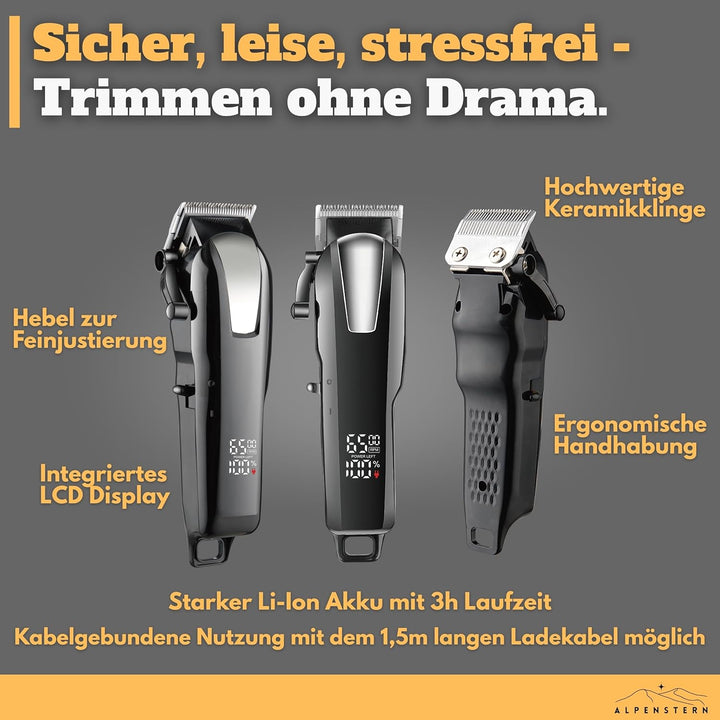 Hundeschermaschine - Leise Profi Schermaschine für Hund Katze Pferd dichtes Fell - Hundetrimmer Hund