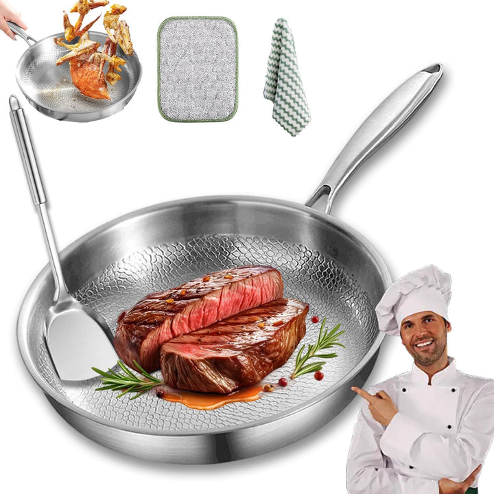 Titan Pfanne, Nicht Klebrige Reine Titantöpfe, Titan-Nährstoff-Hammertöpfe zum Kochen, Geeignet für