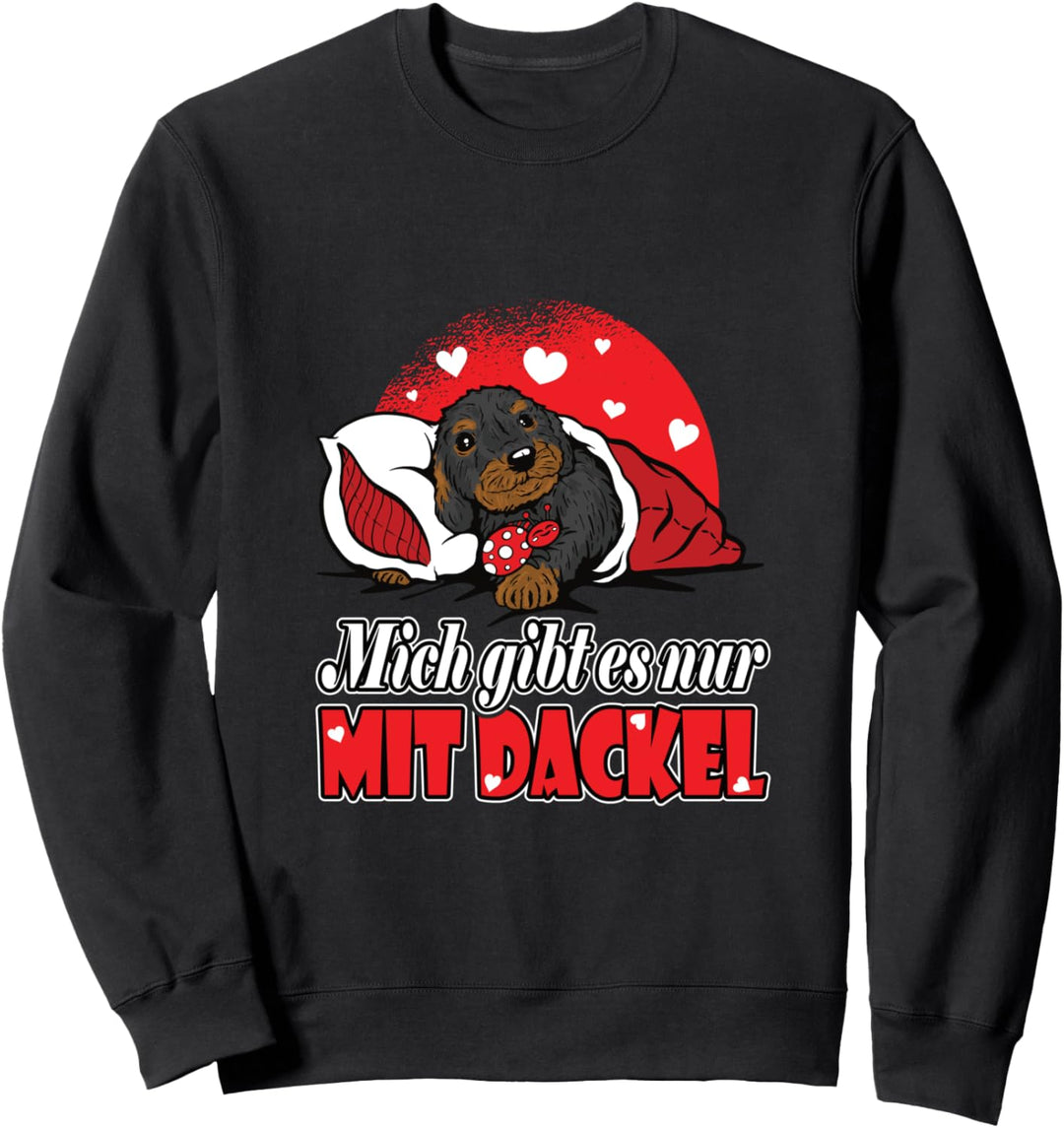 Tierfreunde Pyjama Dackel Welpe Marienkäfer Rauhhaardackel Sweatshirt
