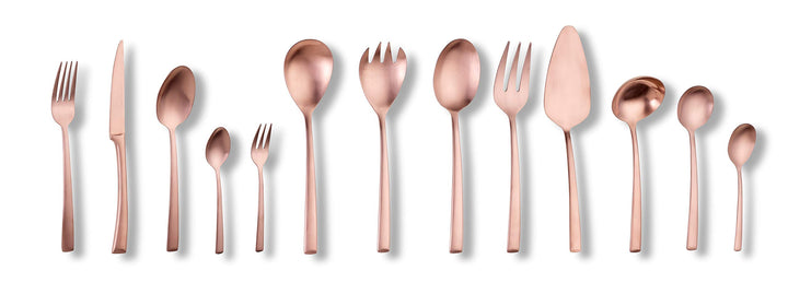 Echtwerk Tafelbesteck "Avelino", PVD bronze mattiert, 68-teilig, für 12 Personen, Edelstahl 18/10, B