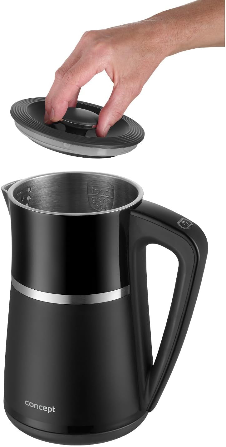 Instant-Wasserkocher mit Temperaturregelung 1,7 l, RK3100 1.7 Liter Schwarz, 1.7 Liter Schwarz