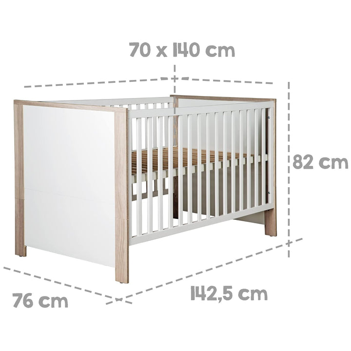 roba Komi-Kinderbett 70x140 cm OLAF inkl. Umbauseiten und Bettkasten Kinderzimmerset (Bettset), Kind