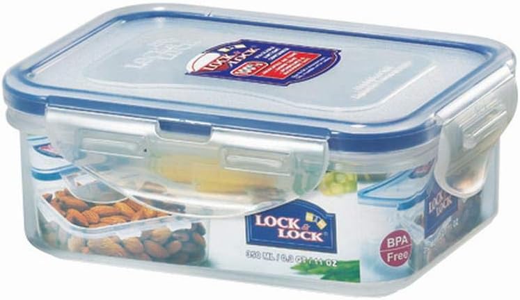 Lock & Lock Frischhaltedose, Vorratsdose, transparent, 350 ml, rechteckig, 12 Stück, 135 x 102 x 52