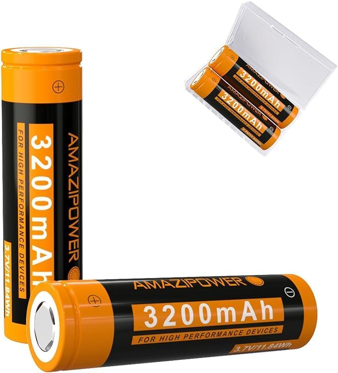 3,7 Volt Wiederaufladbarer Akku，3200mAh NiMH Batterie Hohe Kapazität Batterien für LED Stirnlampe,Fe