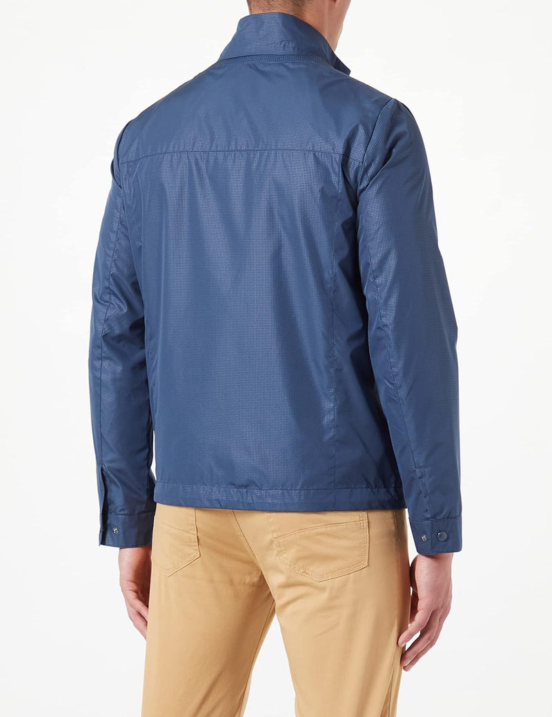 Geox Herren M Vincit Jacket 52 Moonlit Ocean/Check, 52 Moonlit Ocean/Check