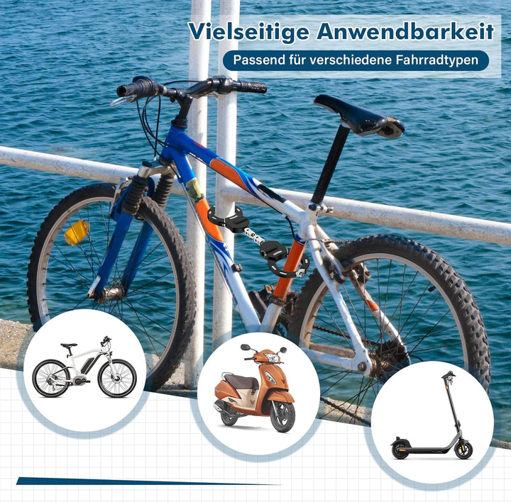 IMAYCC Tragbarkeit Vorhängeschloss für Elektroroller und Fahrräder, hohe Sicherheit, Diebstahlschutz