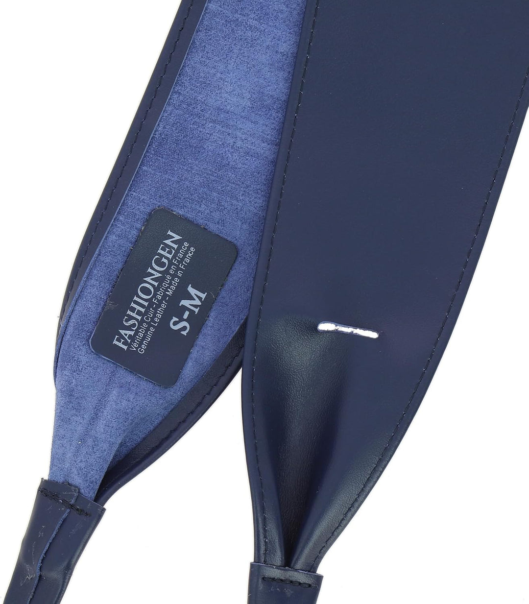 FASHIONGEN - Echtem Rindsleder Vollnarbenleder Obi Gürtel für Damen, Bindgürtel, CASSIANE S-M Blau M