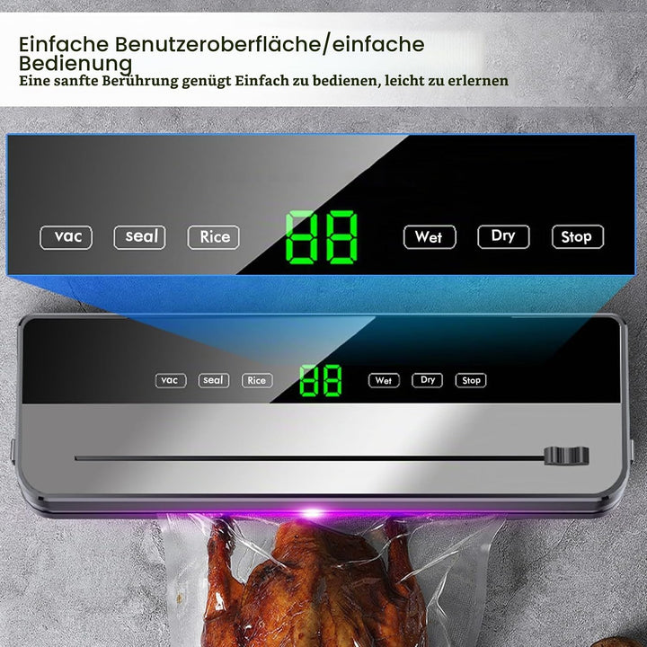 Vakuumiergerät, Vakuumierer, Folienschweissgerät, Abnehmbare Vacuumiergeraet, mit 10 Stück Vakuumier