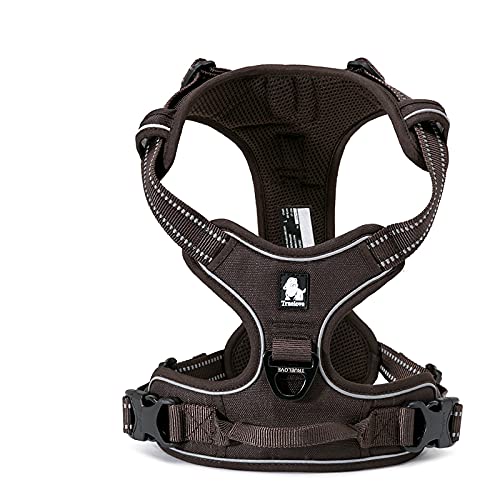 WINHYEPET Truelove Hundegeschirr No-Pull Reflektierendes verstellbar Haustiergeschirr mit 2 Leinencl