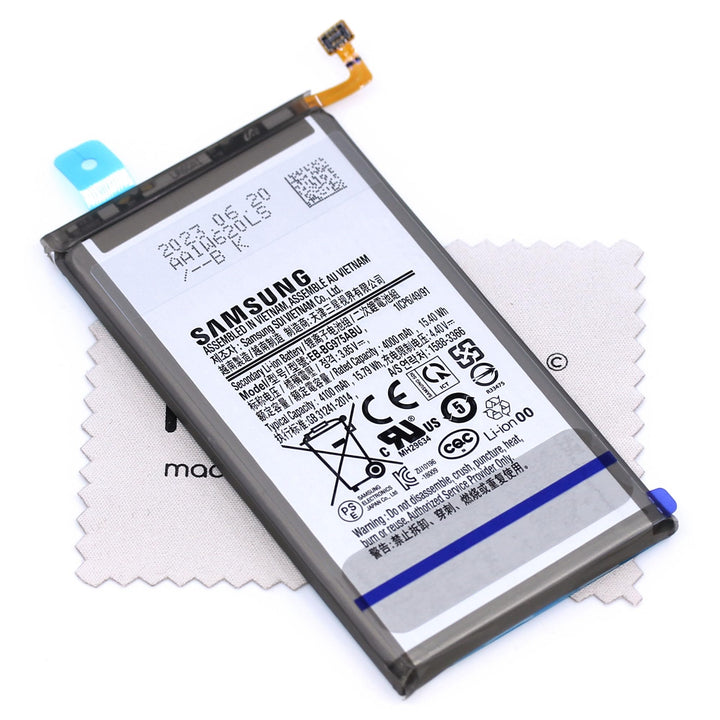 Akku für Samsung Original EB-BG975ABU für Samsung Galaxy S10 Plus / S10+ (G975F) mit mungoo Displayp