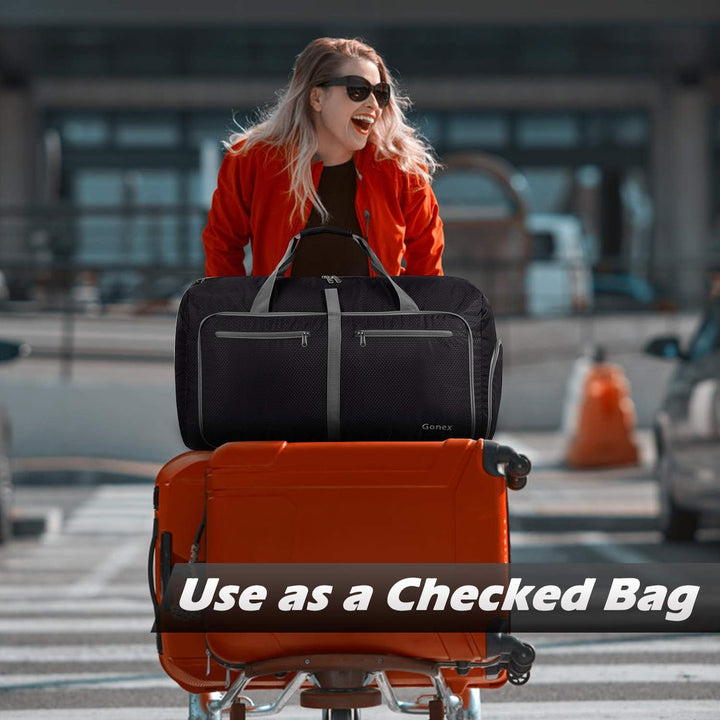 Gonex Faltbares Reisegepäck Leicht 40/60/80/100/150L Grosse Reisetasche Sporttasche für Reise Gym Ur