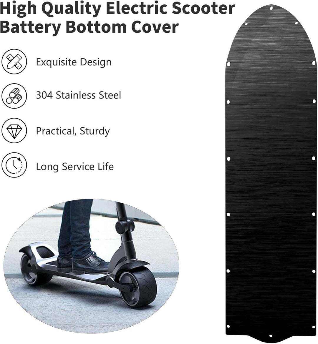 Scooter Bottom Plate, kompatibel mit Ninebot Max G2 G65, Untere Batterieabdeckung aus rostfreiem Sta