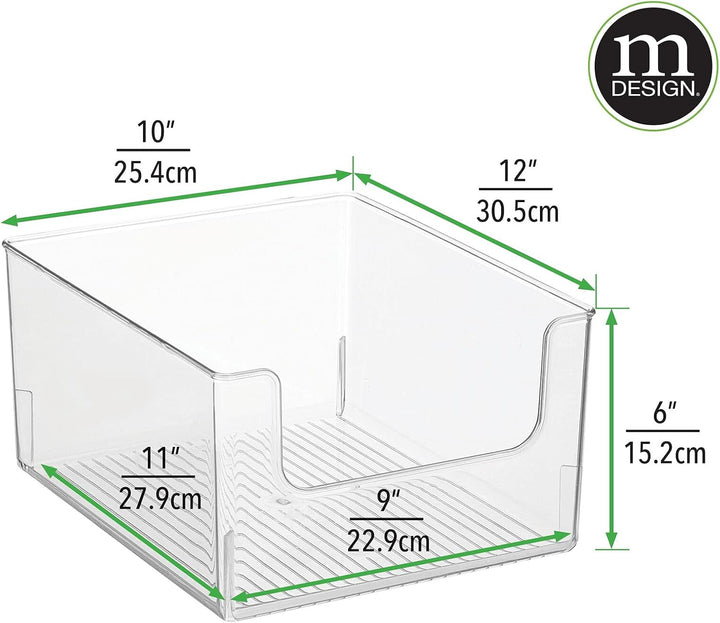 mDesign Aufbewahrungsbox für Lebensmittel – Küchen Ablage mit offener Vorderseite für das Regal, die