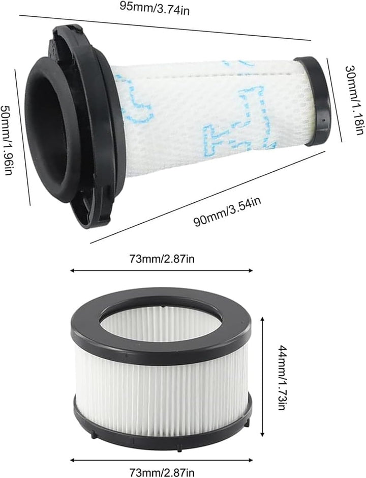 Filter Ersatzteile Zubehör für Rowenta X-Force Flex 9.60 / X-Nano kabelloser Akku-Stabstaubsauger, 2