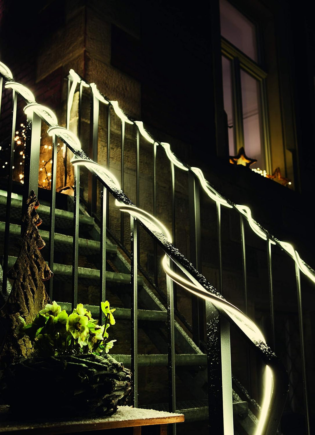 hellum LED Neon Lichtschlauch weiss / 1200 LEDs / 10 m/innen &amp; aussen/Zuleitung 1,5 m 416046 Kaltwei