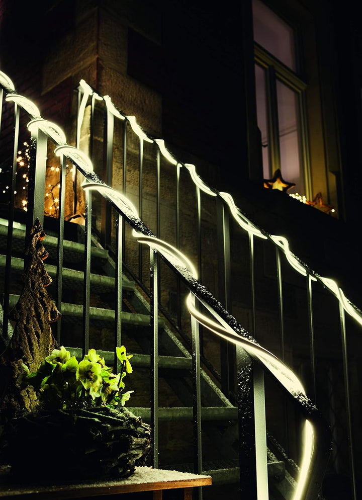 hellum LED Neon Lichtschlauch weiss / 1200 LEDs / 10 m/innen &amp; aussen/Zuleitung 1,5 m 416046 Kaltwei