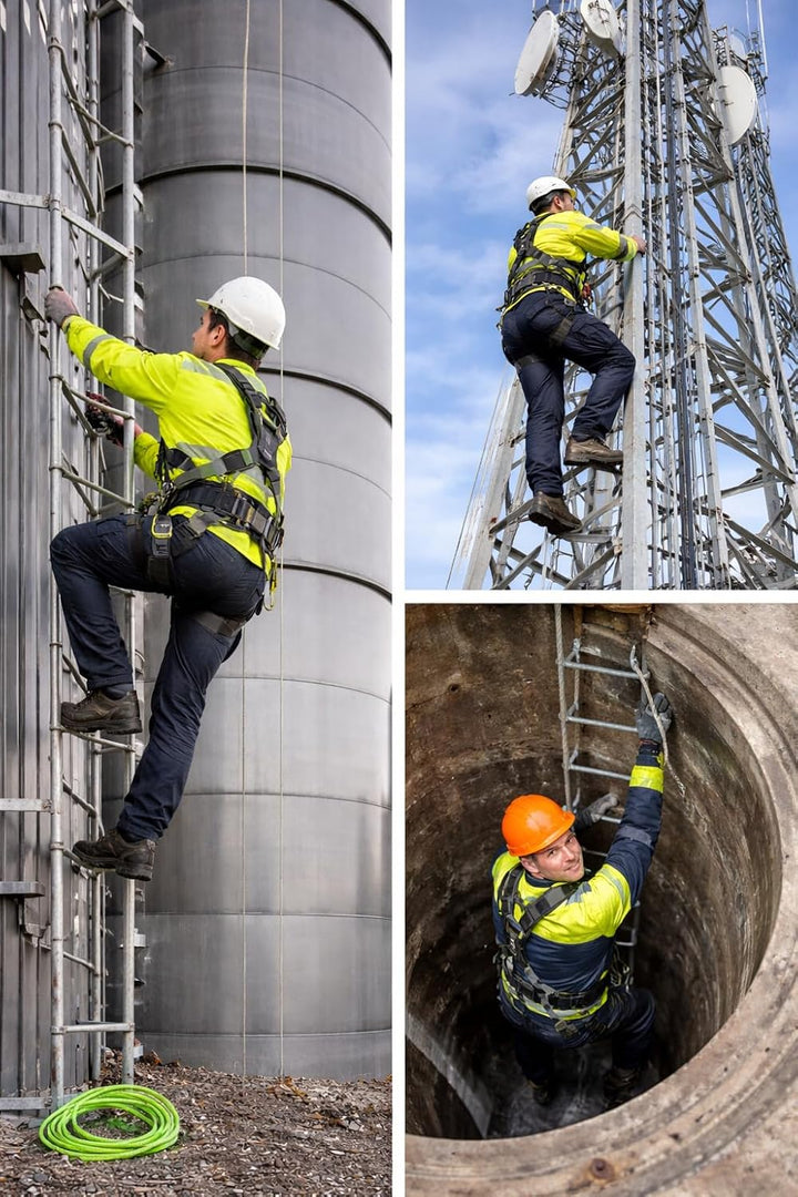 Kratos Safety Helixon Stahldrahtseil Höhensicherungsgerät mit automatischem Rückzug, 15 m, Vertikale