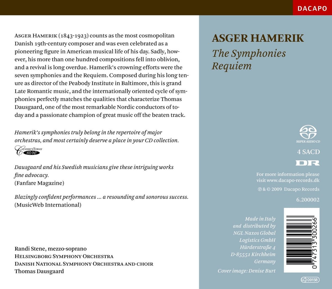 ASGER HAMERIK: Die Symphonien / Requiem, Audio-CD