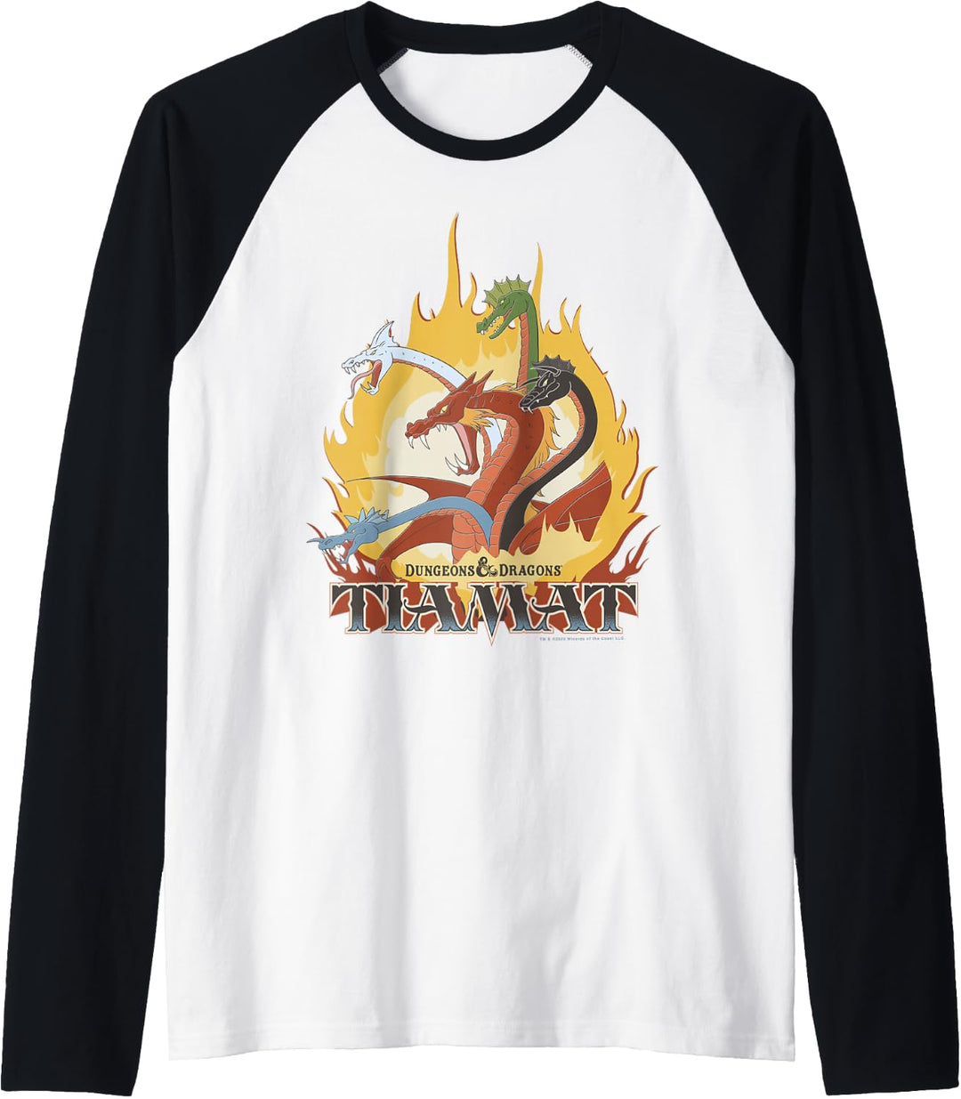 Dungeons &amp; Dragons Tiamat Flames Portrait Raglan