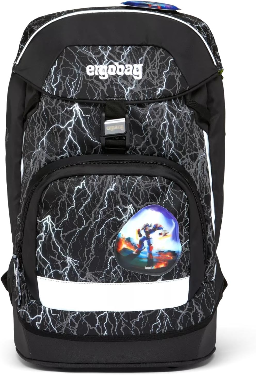 ergobag Prime Super ReflectBear Rucksack für Jugendliche, Unisex, mehrfarbig (mehrfarbig), Einheitsg