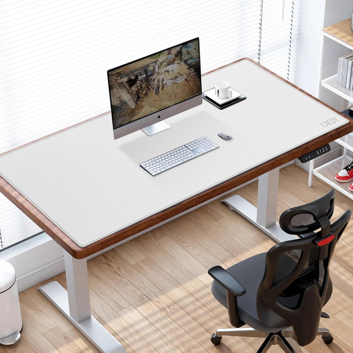 Cacoy Schreibtischunterlage aus Leder, 120x50cm Verlängertes Gaming-Mauspad, wasserdichte Schreibtis