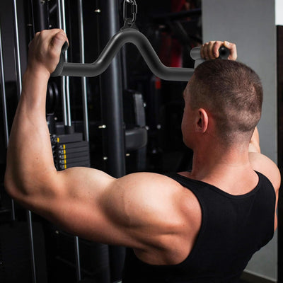 Kipika Latzugstangen Kabelmaschinenbefestigung, Rudern T-Bar V-Stange Set, Rückenkrafttraining, Grif