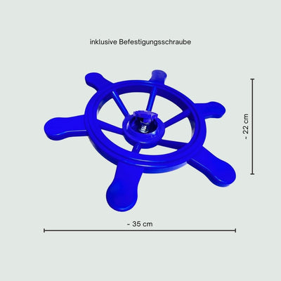 h2i Steuerrad für Spielturm & Spielhaus | Piraten Steuerrad aus wetterfestem Kunststoff | bewegliche