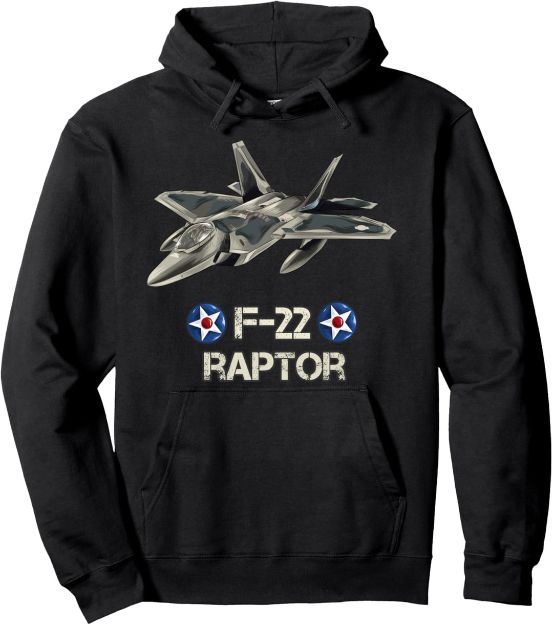 Amerikanischer Stealth-Kampfjet F22 Raptor Pullover Hoodie