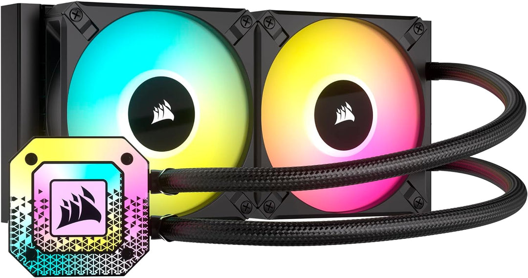 Corsair iCUE H100i ELITE CAPELLIX XT Liquid CPU Cooler - Zwei AF120 RGB ELITE Lüfter - 240mm Radiato